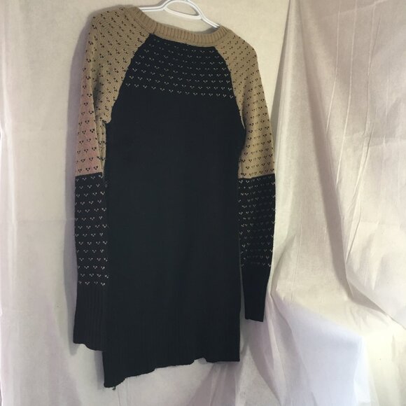 SWEATER DRESS G21 M Deer Brown Black Acrylic FairIsle Knitted Midi Chest 32" - Picture 4 of 8